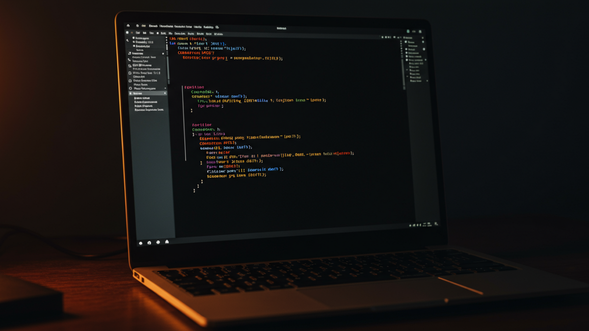 Écran d'ordinateur portable affichant une session SSH terminal vers un Raspberry Pi, thème dark, code visible
