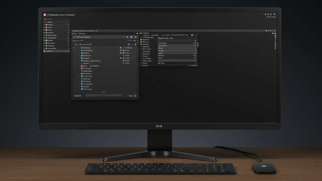 Capture d'écran du bureau Raspberry Pi OS sur un écran connecté, interface Wayland moderne
